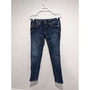 Miss Me Blue Embellished Skinny Jeans Size 28
